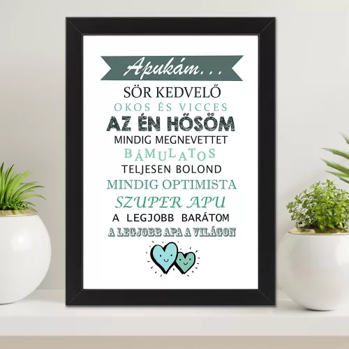 Ajándék_Apának_Legjobb_Apa_falikép_
