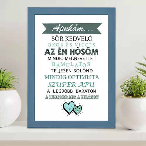 Ajándék_Apának_Legjobb_Apa_falikép_