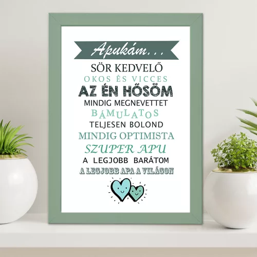 Ajándék_Apának_Legjobb_Apa_falikép_