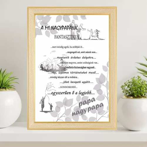 Falikép_nagypapának_Ajándék_nagyszülőnek_