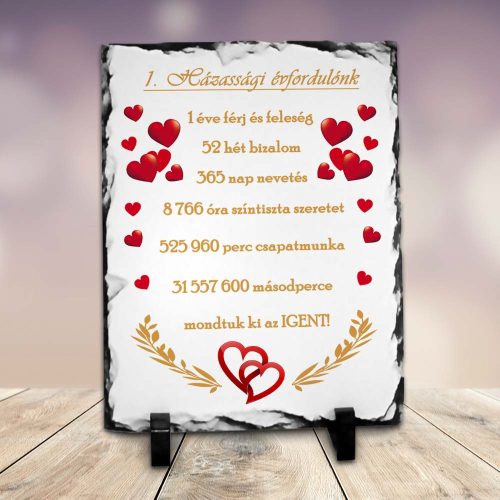 Ajándék_házassági_évfordulóra_Feliratos_kőlap