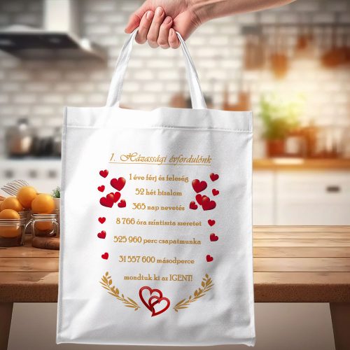 Ajándék_házassági_évfordulóra_Feliratos_vászontáska