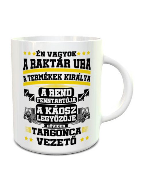 Ajándék targoncásnak_Targoncavezető bögre