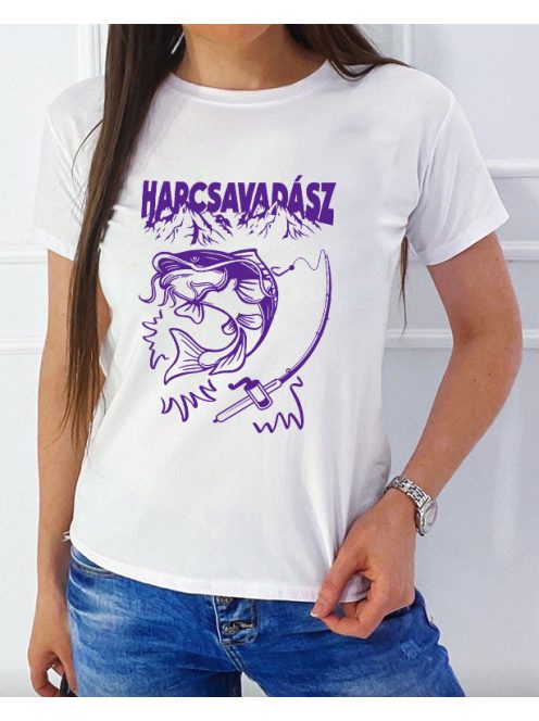 Harcsavadász női póló_Horgász póló_ Webshop