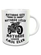 Ajándék motorosoknak_Motoros szív bögre