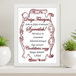 Évfordulós_falikép_nőknek_Drága_feleségem_