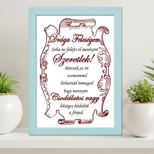 Évfordulós_falikép_nőknek_Drága_feleségem_