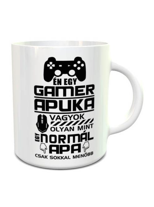 Gamer ajándék_Gamer apa bögre_