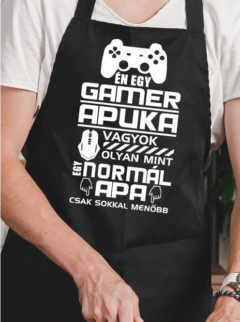 Gamer kötény_Gamer apuka kötény