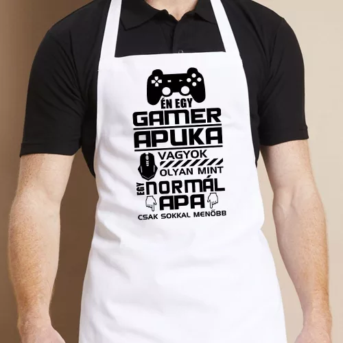 Gamer_kötény_Gamer_apuka_kötény_