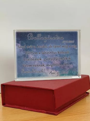 Ajándék_ballagásra_Kristálytömb_idézettel_