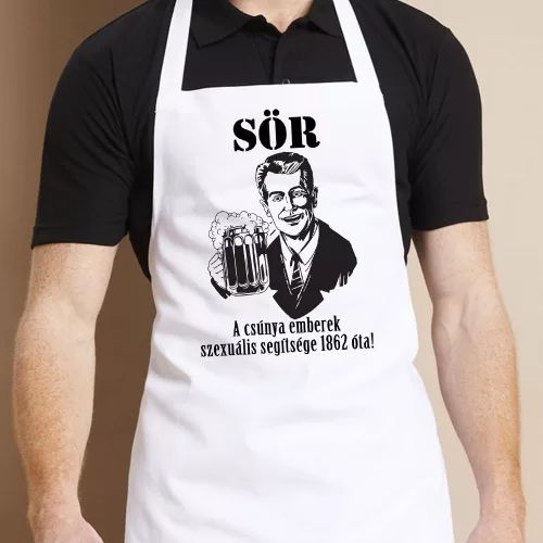 Humoros_kötény_Ajándék_sört_kedvelő_férfiaknak_