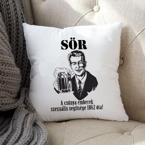 Humoros_párna_Ajándék_sört_kedvelő_férfiaknak_