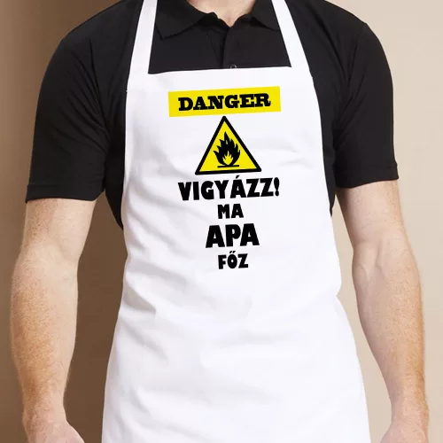 Ajándék_férfinak_Vigyázz_ma_apa_főz_kötény_