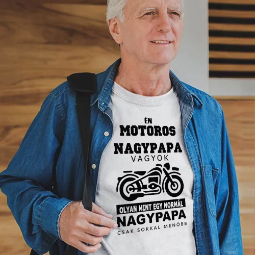 Póló_nagypapának_Menő_motoros_nagypapa_