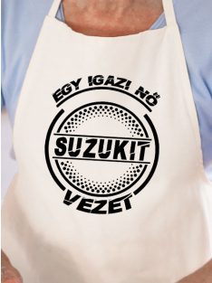 Suzukis kötény_Igazi nő Suzukit vezet