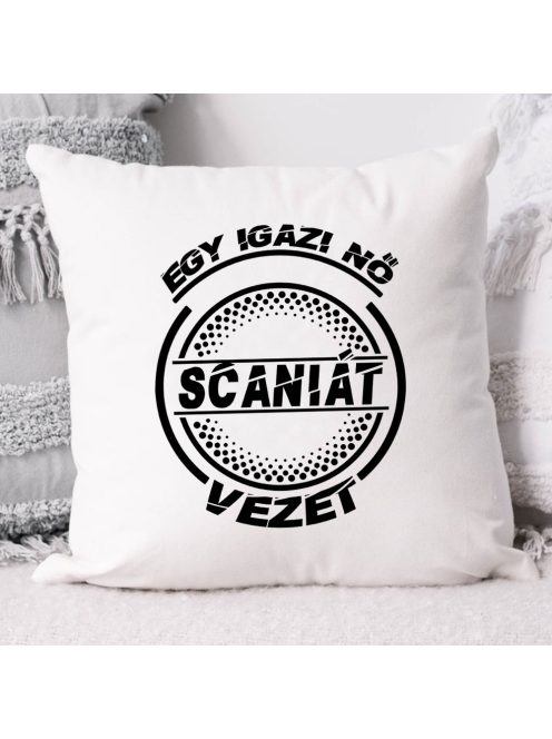 Scaniás párna_Igazi nő Scaniát vezet