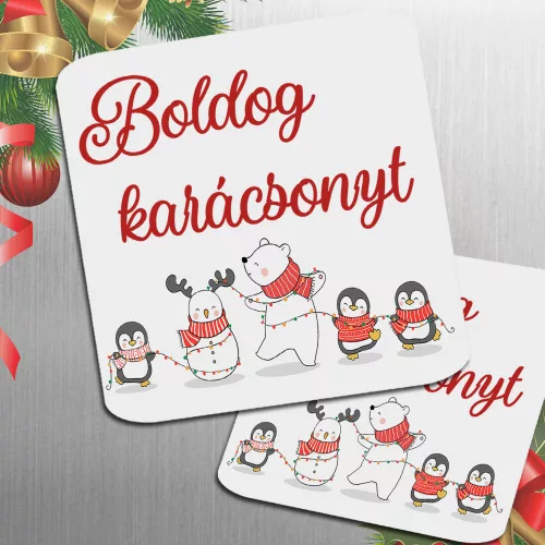 Karácsonyi_ajándék_Aranyos_mintás_nagy_hűtőmágnes