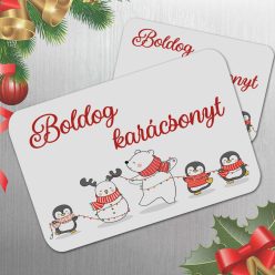 Karácsonyi_ajándék_Aranyos_mintás_hűtőmágnes
