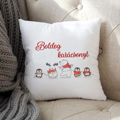 Karácsonyi_ajándék_Aranyos_mintás_párna_