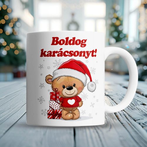Karácsonyi_ajándék_Cuki_macis_bögre_