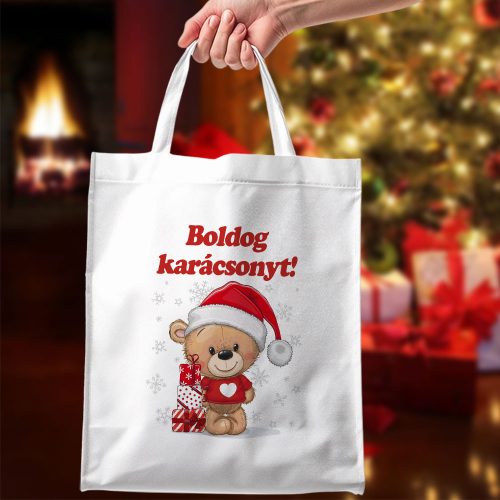 Karácsonyi_meglepetés_Cuki_maci_vászontáska_