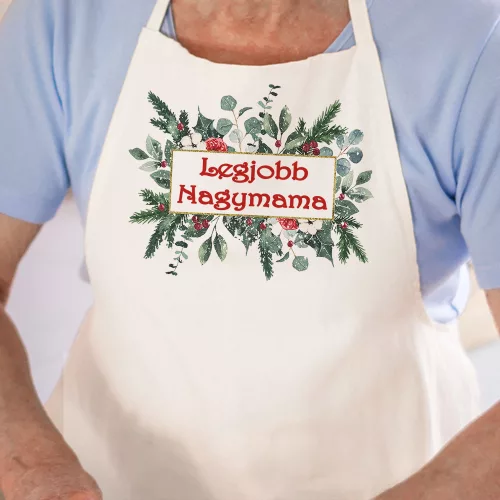 Karácsonyi_ajándék_Legjobb_nagymama_kötény_