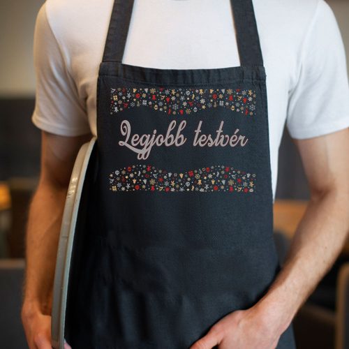 Karácsonyi_ajándék_Legjobb_testvér_kötény_