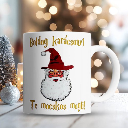 Vicces_karácsonyi_bögre_Mocskos_mugli_