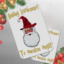 Vicces_karácsonyi_hűtőmágnes_Mocskos_mugli_