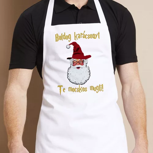 Vicces_karácsonyi_kötény_Mocskos_mugli_