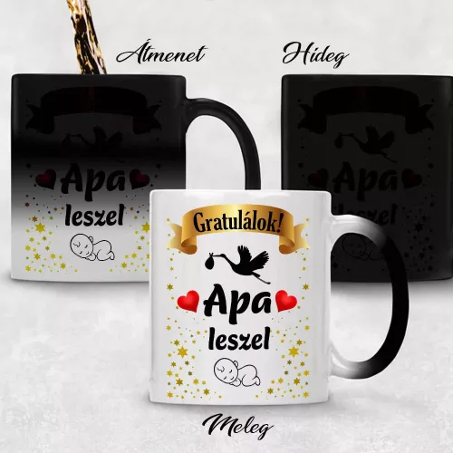 Ajándék_apáknak_Apa_leszel_mágikus_bögre_