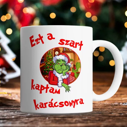 Humoros_karácsonyi_ajándék_Ezt_a_szart_kaptam_bögre_