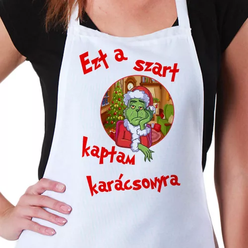 Humoros_karácsonyi_ajándék_Ezt_a_szart_kaptam_kötény_