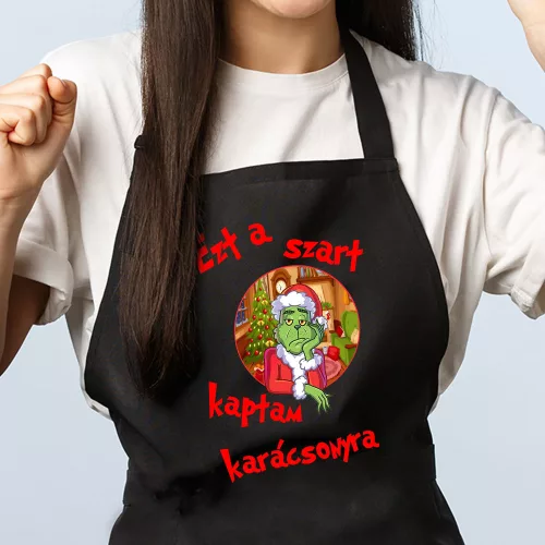 Humoros_karácsonyi_ajándék_Ezt_a_szart_kaptam_kötény_