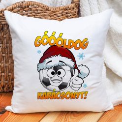 Focis_karácsonyi_párna_Góldog_karácsonyt_