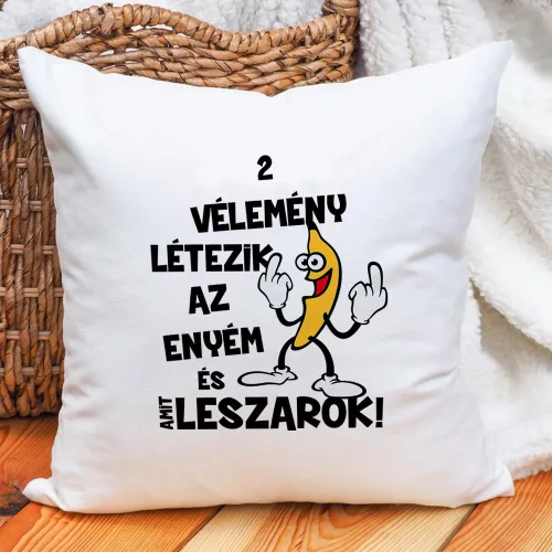 Vicces_ajándék_Két_vélemény_létezik_párna_