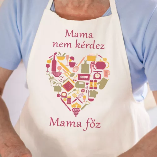 Humoros_kötény_nagyszülőnek_Mama_főz_