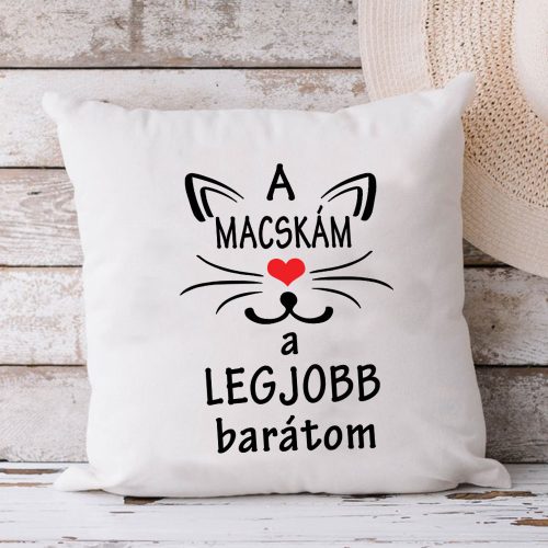 Macskás_ajándék_Legjobb_barátom_párna_