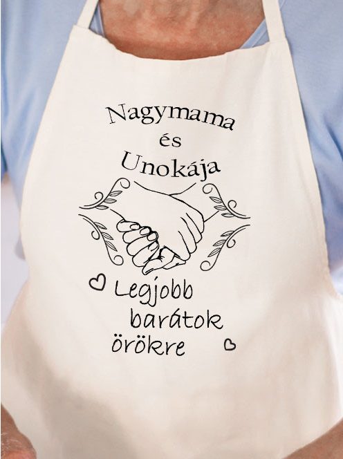 Kötény nagyszülőnek_Nagymama és unokája