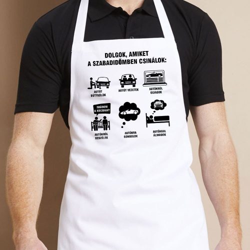 Vicces_autós_kötény_Autósok_szabadideje_