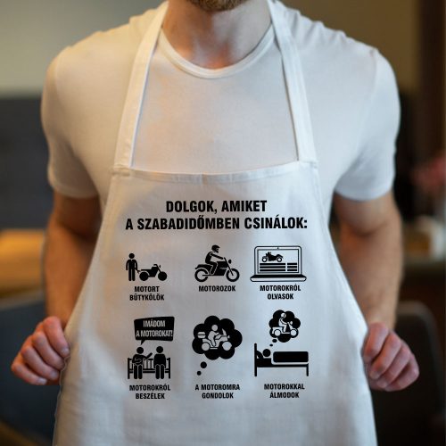 Vicces_motoros_kötény_Motorosok_szabadideje_