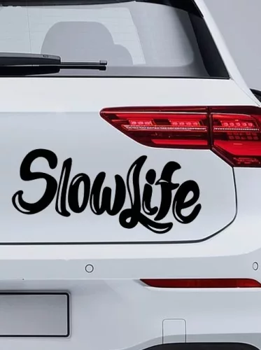Autós_matrica_Matrica_Slow_Life__Webshop