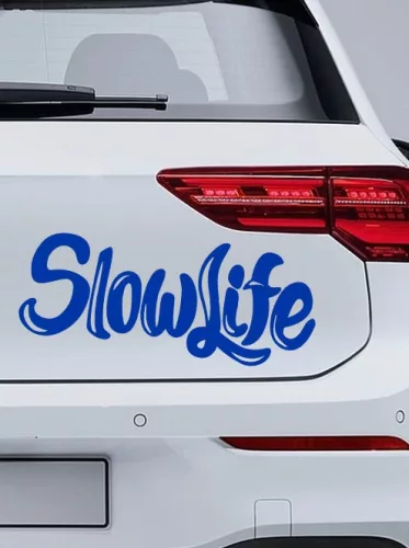 Autós_matrica_Matrica_Slow_Life__Webshop