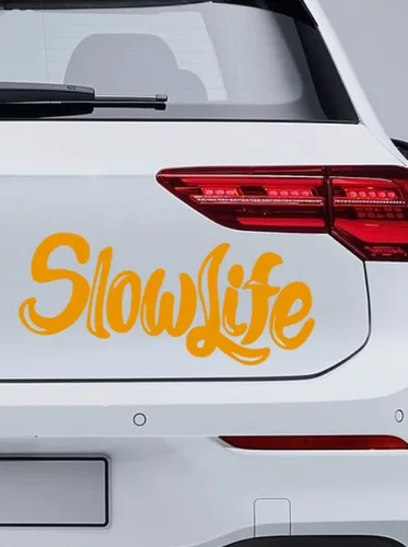 Autós_matrica_Matrica_Slow_Life__Webshop