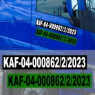KAF_szám_matrica_Fuvarozói_engedélyszáma_Tartós_matrica