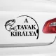 Tavak_királya_matrica_Autóra,csónakra_Ajándék_pecásoknak