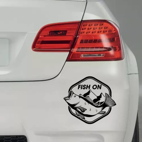 Fish_On_matrica_Horgász_autódekor_