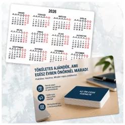 Kártya naptár csomag - Egyedi hátlappal
