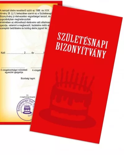 Vicces_bizonyítvány_Születésnapi_ajándék_